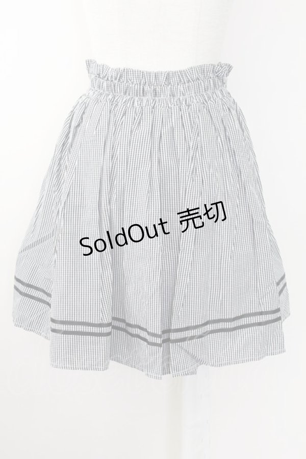 画像2: 【SALE】Ank Rouge / テープハートギンガムチェックスカート  黒Ｘ白チェック T-25-09-24-021-CA-SK-SA-ZT427 (2)