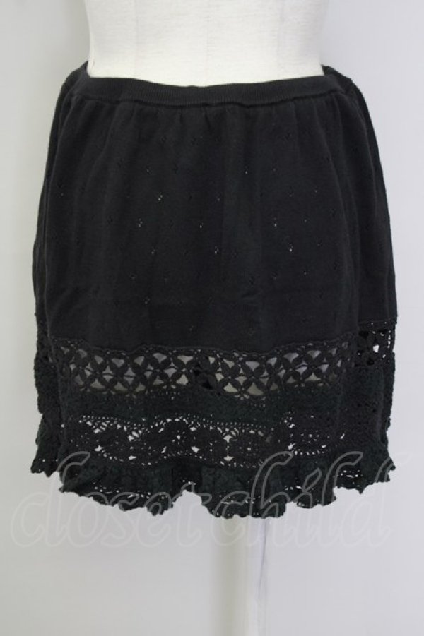 画像2: PINK HOUSE / ニットスカート  ブラック T-25-09-26-026-LO-PA-SA-ZT439 (2)