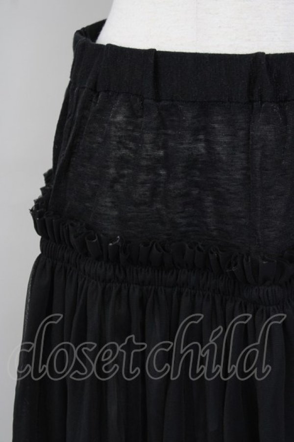 画像3: INGEBORG / チュールリネンスカート  黒 T-25-09-26-027-LO-SK-SA-ZT439 (3)