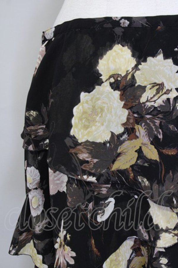 画像3: INGEBORG / 互い違いフリルスカート L ブラック T-25-09-26-029-LO-SK-SA-ZT439 (3)