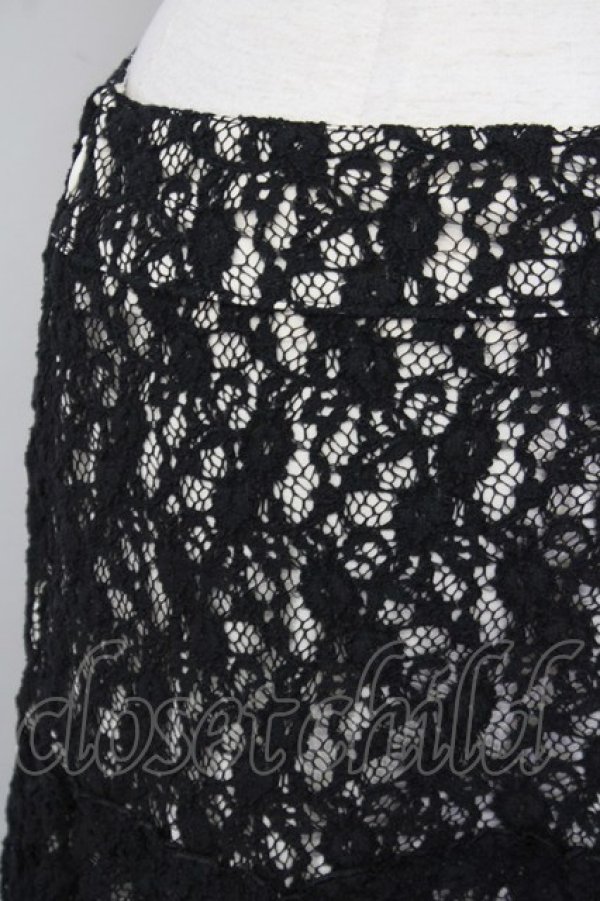画像3: INGEBORG / レース重ねスカート 11 ブラック×キナリ T-25-09-26-031-LO-SK-SA-ZT441 (3)