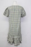 画像2: PINK HOUSE / マドラスチェック半袖ワンピース  グリーン T-25-09-26-003-LO-OP-SA-ZT324 (2)