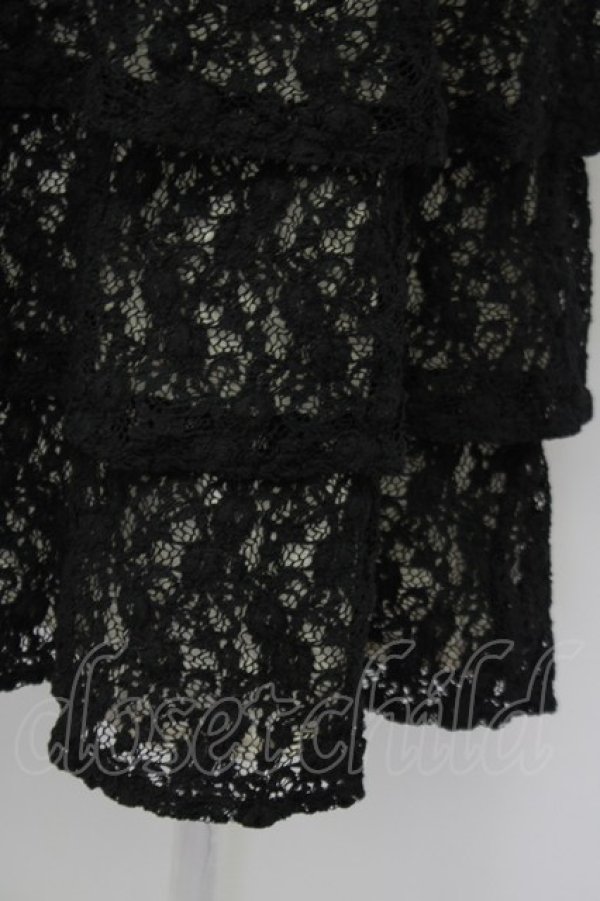 画像4: INGEBORG / レース重ねスカート 11 ブラック×キナリ T-25-09-26-031-LO-SK-SA-ZT441 (4)