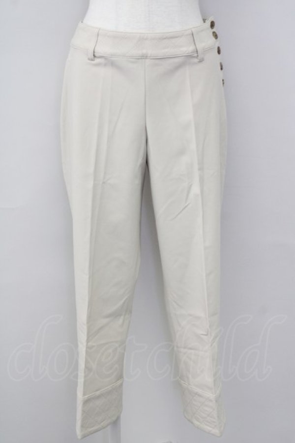 画像1: INGEBORG / サイドボタンパンツ  アイボリー T-25-09-26-032-LO-PA-SA-ZT441 (1)