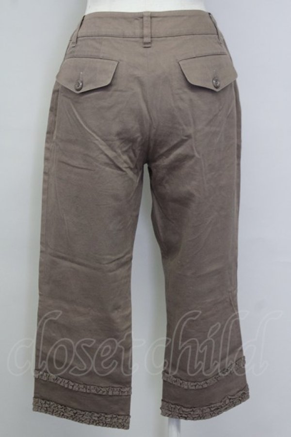 画像2: INGEBORG / 裾フリルクロップドパンツ 13 ブラウン T-25-09-26-034-LO-PA-SA-ZT441 (2)