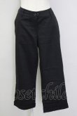画像1: INGEBORG / 裾フリルクロップドパンツ 13 ブラック T-25-09-26-039-LO-PA-SA-ZT414 (1)