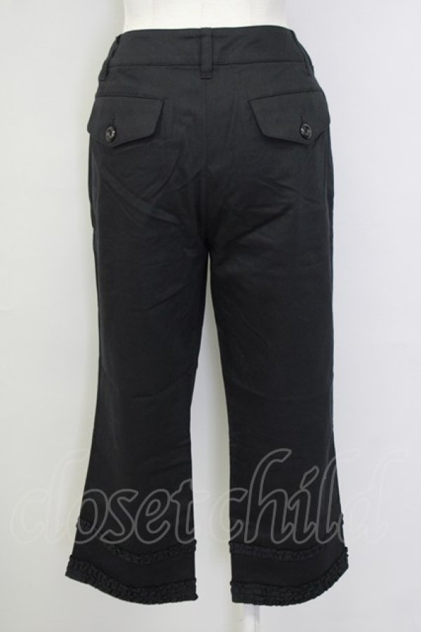 画像2: INGEBORG / 裾フリルクロップドパンツ 13 ブラック T-25-09-26-039-LO-PA-SA-ZT414 (2)