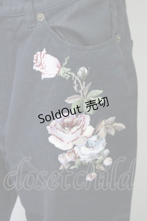 画像4: 【SALE】INGEBORG / 薔薇刺繍パンツ LL 黒Ｘピンク T-25-09-26-040-LO-PA-SA-ZT414 (4)