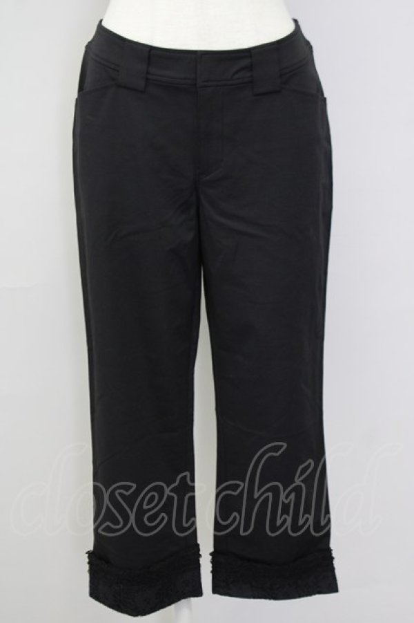 画像1: INGEBORG / 裾内側レースデザインパンツ 13 黒 T-25-09-26-041-LO-PA-SA-ZT395 (1)