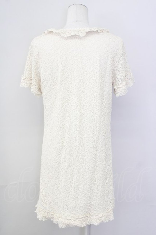 画像2: INGEBORG / 胸元フラワーモチーフレースワンピース 11 アイボリー T-25-09-26-004-LO-OP-SA-ZT443 (2)