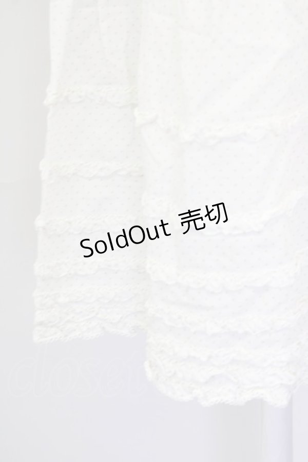 画像4: 【SALE】PINK HOUSE / 襟ぐりリボン水玉ノースリーブワンピース  ホワイト×ベージュ T-25-09-26-005-LO-OP-SA-ZT443 (4)