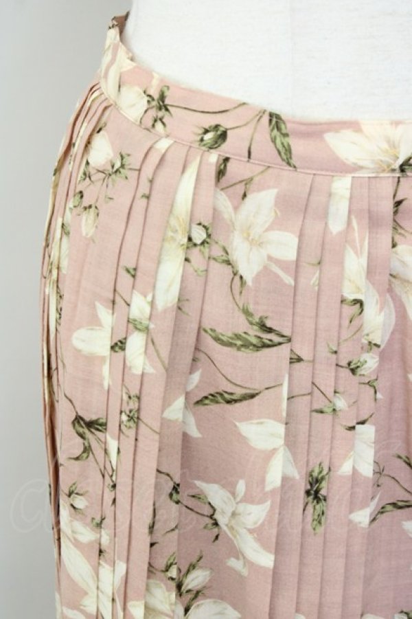 画像3: INGEBORG / 百合ptプリーツスカート  ピンク T-25-09-26-010-LO-SK-SA-ZT443 (3)