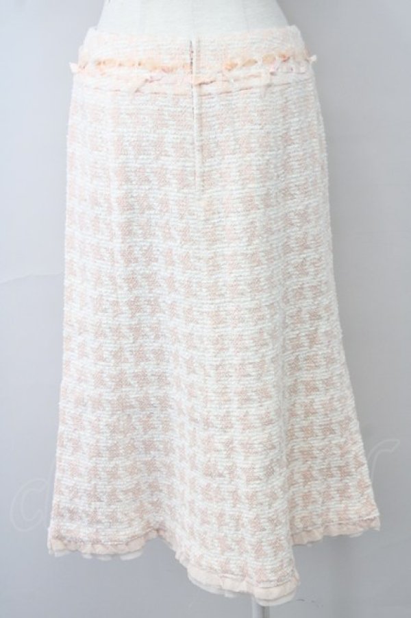 画像2: INGEBORG / ツイード千鳥格子スカート 11 ピンク T-25-09-26-012-LO-SK-SA-ZT443 (2)