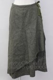 画像1: INGEBORG / 3つリボン巻きスカート L カーキ T-25-09-26-020-LO-SK-SA-ZT439 (1)