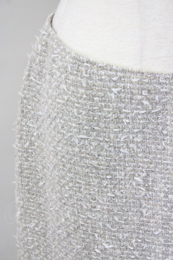 画像3: INGEBORG / ツイード裾フリルスカート L グレー T-25-09-26-021-LO-SK-SA-ZT439 (3)