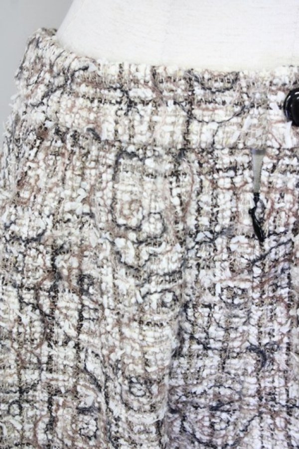 画像3: INGEBORG / フラワーツイードスカート L ブラウン T-25-09-26-022-LO-SK-SA-ZT439 (3)