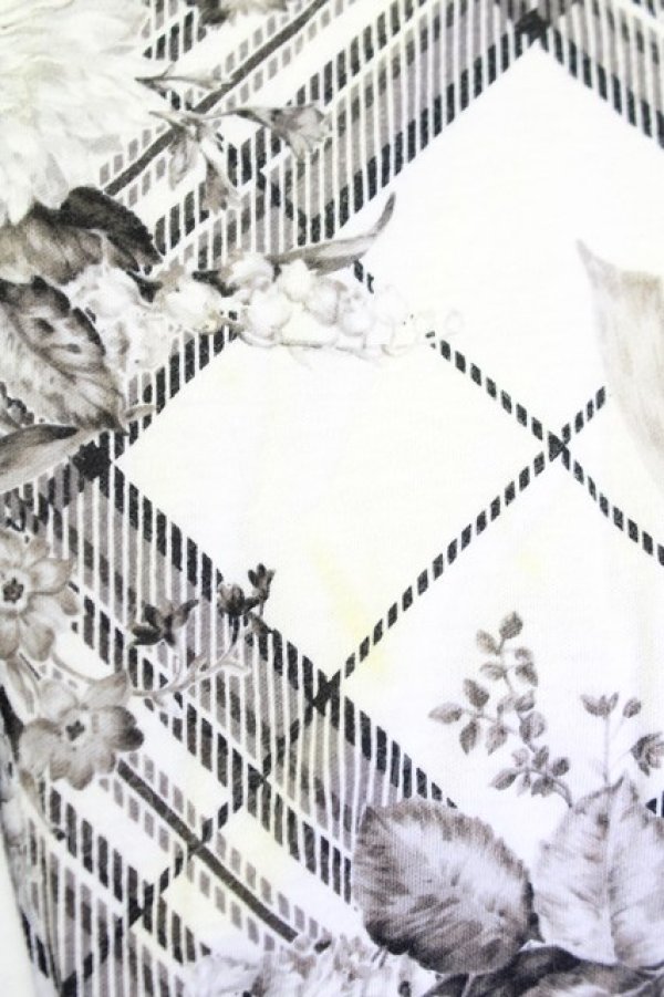 画像4: INGEBORG / フラワー&チェック前開きスカート L ホワイト T-25-09-26-024-LO-SK-SA-ZT439 (4)