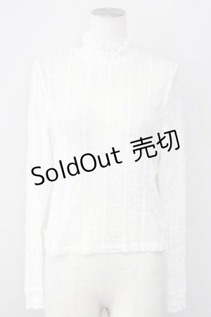 画像: axes femme POETIQUE / 縦柄レースプルオーバー M キナリ T-25-09-27-001-AX-TO-SA-ZI