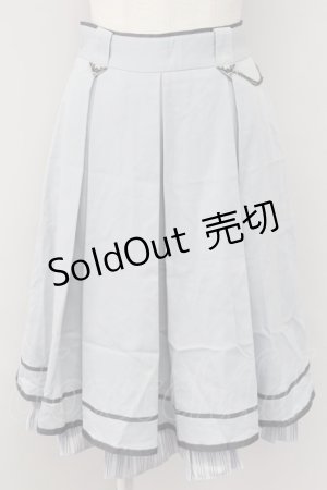 画像: axes femme / チェーン付きクラシックスカート  サックス T-25-09-27-025-AX-SK-SA-ZI