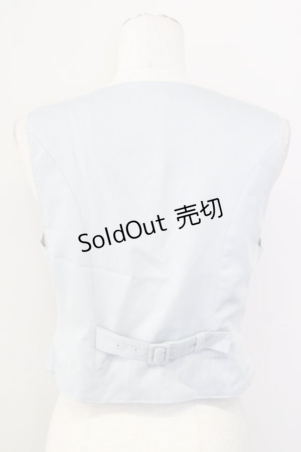 画像2: axes femme / クラシックショートベスト  サックス T-25-09-27-003-AX-TO-SA-ZI (2)