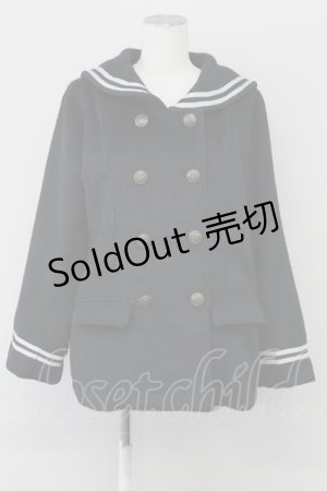 画像: axes femme POETIQUE / セーラーピーコート M ネイビー T-25-09-27-030-AX-CO-SA-ZI