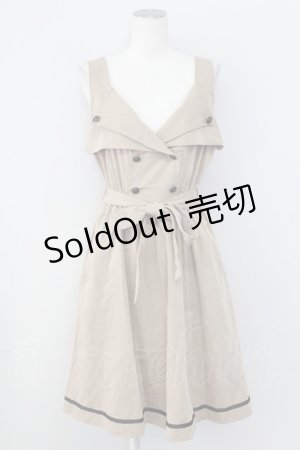画像: axes femme POETIQUE / トレンチデザインノースリOP  ベージュ T-25-09-27-011-AX-OP-SA-ZI