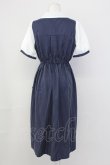 画像2: axes femme / 夜空刺繍襟ドッキングワンピース  ネイビー T-25-09-27-014-AX-OP-SA-ZI (2)