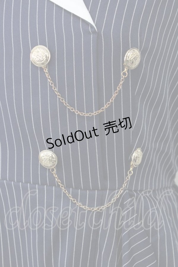 画像5: axes femme / 夜空刺繍襟ドッキングワンピース  ネイビー T-25-09-27-014-AX-OP-SA-ZI (5)