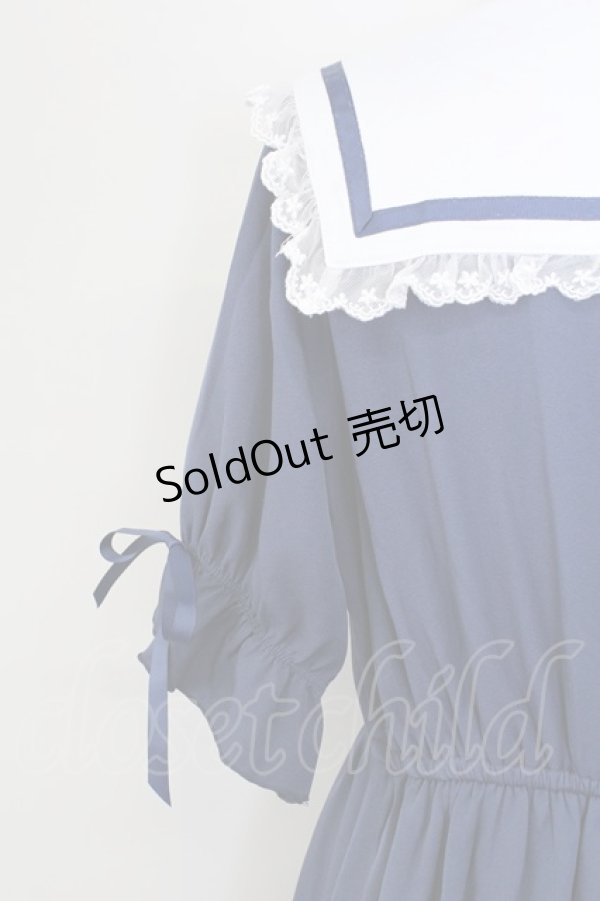 画像3: axes femme POETIQUE / フリルセーラーカラーワンピース  ネイビー T-25-09-27-016-AX-OP-SA-ZI (3)