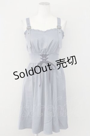 画像: axes femme POETIQUE / レースアップミニキャミワンピ  ブルー T-25-09-27-017-AX-OP-SA-ZI