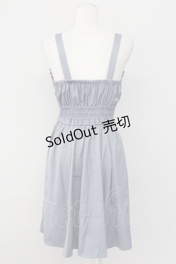 画像2: axes femme POETIQUE / レースアップミニキャミワンピ  ブルー T-25-09-27-017-AX-OP-SA-ZI (2)