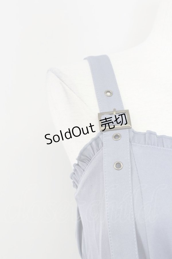 画像3: axes femme POETIQUE / レースアップミニキャミワンピ  ブルー T-25-09-27-017-AX-OP-SA-ZI (3)