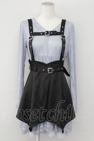 画像: axes femme POETIQUE / ハーネスベルト付レースワンピース  ブルーグレー T-25-09-27-023-AX-OP-SA-ZI