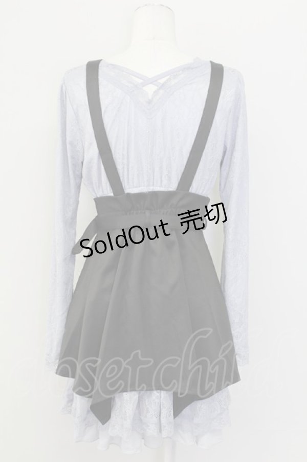 画像2: axes femme POETIQUE / ハーネスベルト付レースワンピース  ブルーグレー T-25-09-27-023-AX-OP-SA-ZI (2)