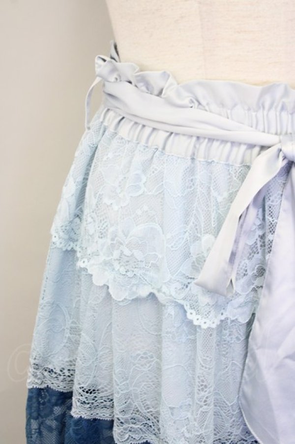 画像3: axes femme / グラデカラーレーススカート  ブルー T-25-09-28-004-AX-SK-SA-ZI (3)