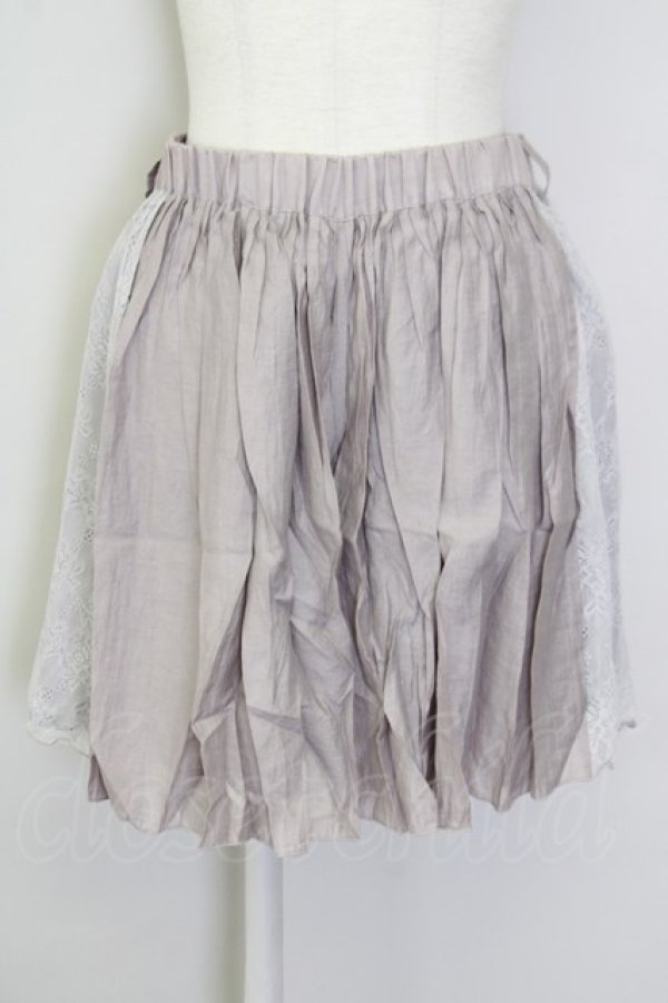 画像1: axes femme POETIQUE / サイドレーススカパン M グレー T-25-09-28-008-AX-SK-SA-ZI (1)