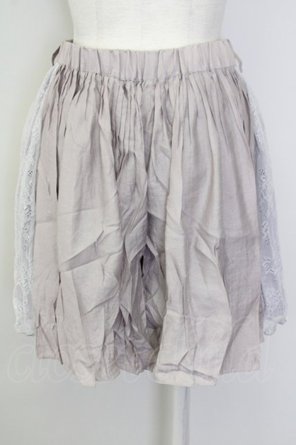 画像2: axes femme POETIQUE / サイドレーススカパン M グレー T-25-09-28-008-AX-SK-SA-ZI (2)