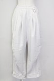 画像1: axes femme / タック入ボリュームパンツ  ホワイト T-25-09-28-009-AX-SK-SA-ZI (1)