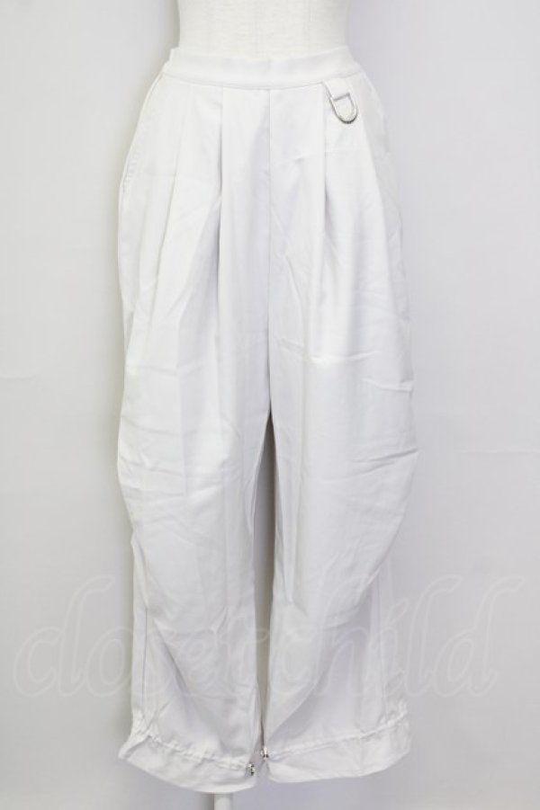 画像1: axes femme / タック入ボリュームパンツ  ホワイト T-25-09-28-009-AX-SK-SA-ZI (1)