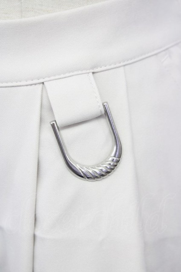 画像3: axes femme / タック入ボリュームパンツ  ホワイト T-25-09-28-009-AX-SK-SA-ZI (3)