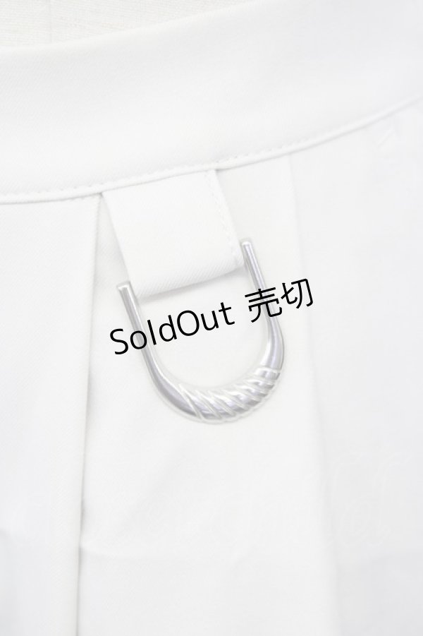 画像3: axes femme / タック入ボリュームパンツ  ホワイト T-25-09-28-009-AX-SK-SA-ZT435 (3)