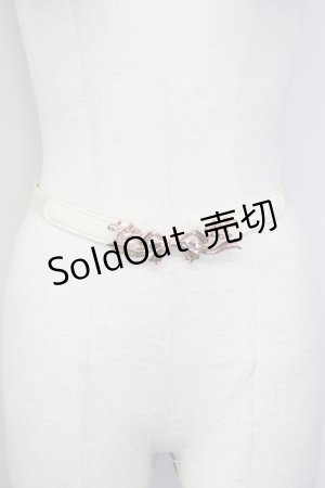 画像: axes femme / リボンゴムベルト  ピンクＸ白 T-25-09-28-012-AX-BL-SA-ZI