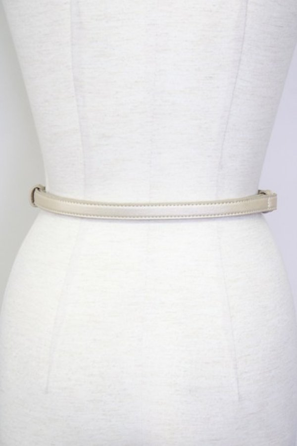 画像2: axes femme / リボンパールビジューモチーフゴムベルト  アイボリーＸ白 T-25-09-28-013-AX-ZA-SA-ZI (2)
