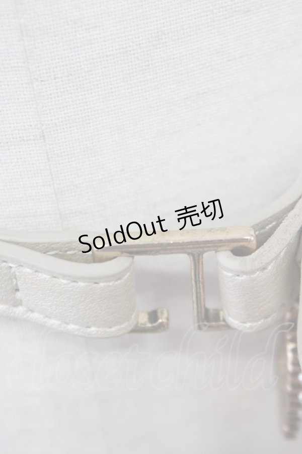 画像4: axes femme / リボンパールビジューモチーフゴムベルト  アイボリーＸ白 T-25-09-28-013-AX-ZA-SA-ZT0213S (4)