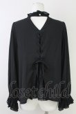 画像2: axes femme / バックシャンブラウスプルオーバー  黒 T-25-10-01-019-AX-BL-HS-ZS (2)