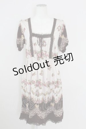 画像: axes femme / リボンローズウエストシャーリングワンピース  キナリ T-25-10-01-027-AX-OP-HS-ZS
