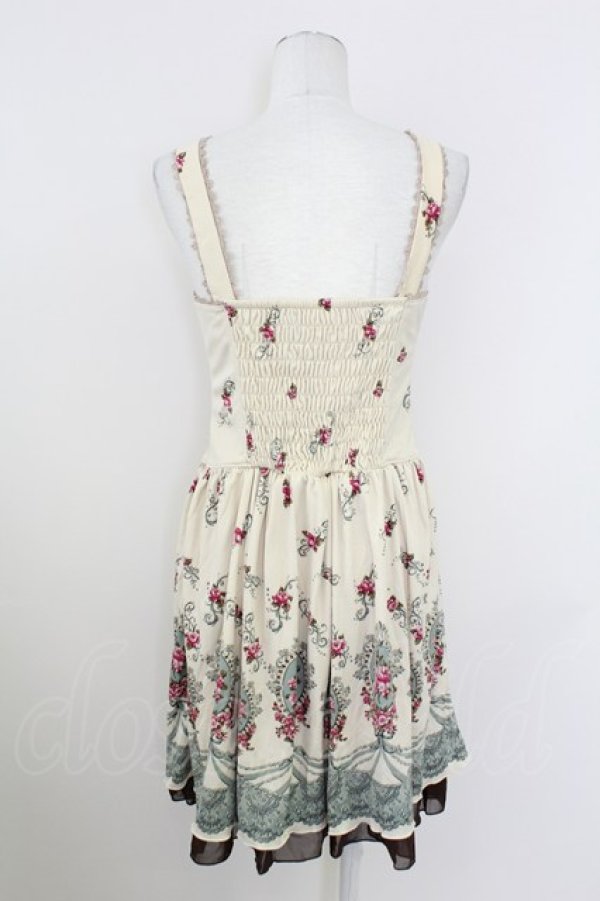 画像2: axes femme / カメオローズパネルptジャンパースカート  キナリ T-25-10-01-033-AX-OP-HS-ZS (2)