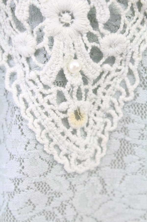 画像4: axes femme / フード付きレース半袖プルオーバー  ミント T-25-10-01-014-AX-TO-HS-ZS (4)