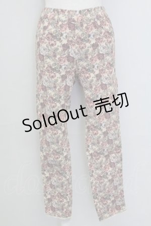 画像: axes femme / バラ柄スキニーパンツ  ピンク T-25-10-02-030-AX-PA-HR-ZS