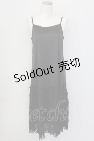 画像: axes femme / レース使いペチワンピース  黒 T-25-10-02-010-AX-OP-HR-ZS